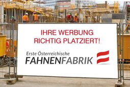 Bauzaunblendenwerbung